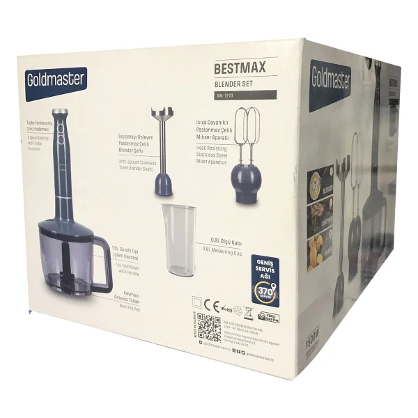 Goldmaster GM-7273AN Bestmax Antrasit 1500 W Blender Seti - Görsel 8