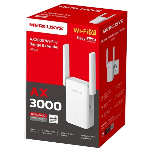 Mercusys Me80x 3000 Mbps Wi-Fi Güçlendirici - Görsel 10
