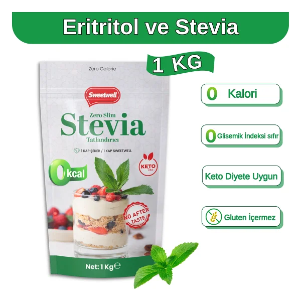 Sweetwell Zero Slim Stevia & Eritritol Tatlandırıcı 400 Gr - Şekersiz, 0 Kalori, Keto Ve Vegan Uyumlu - Görsel 8