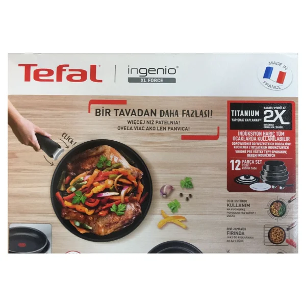 Tefal Ingenio XL Force Titanyum 2x 12 Parça Büyük Tava Tencere Seti - Görsel 6