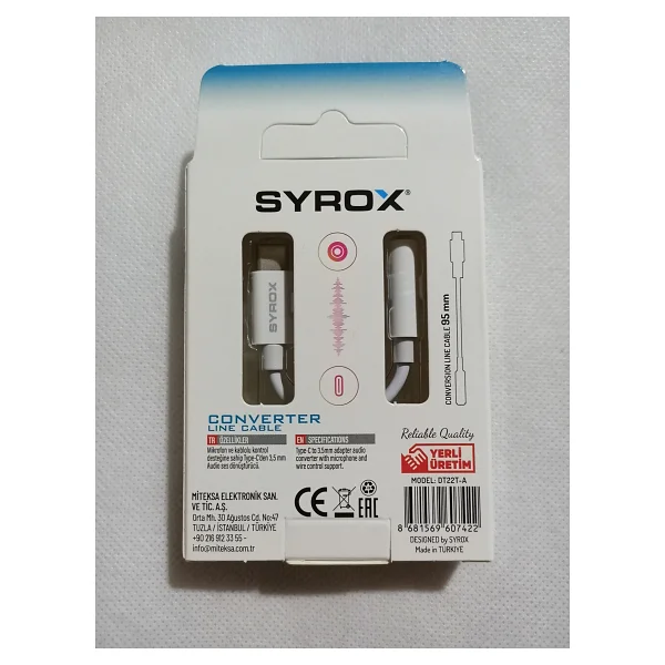 Hadron Type-C To 3.5mm Kulaklık Çevirici Dönüştürücü Adaptör Ses Aux Type-C Çevirme - Beyaz - Görsel 4