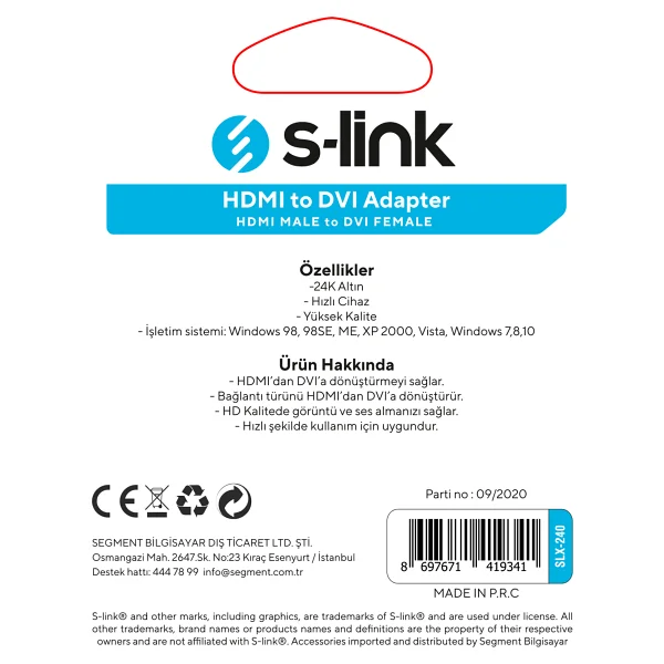 S-Link Slx-240 Hdmı To Dvı Dönüştürücü - Görsel 6