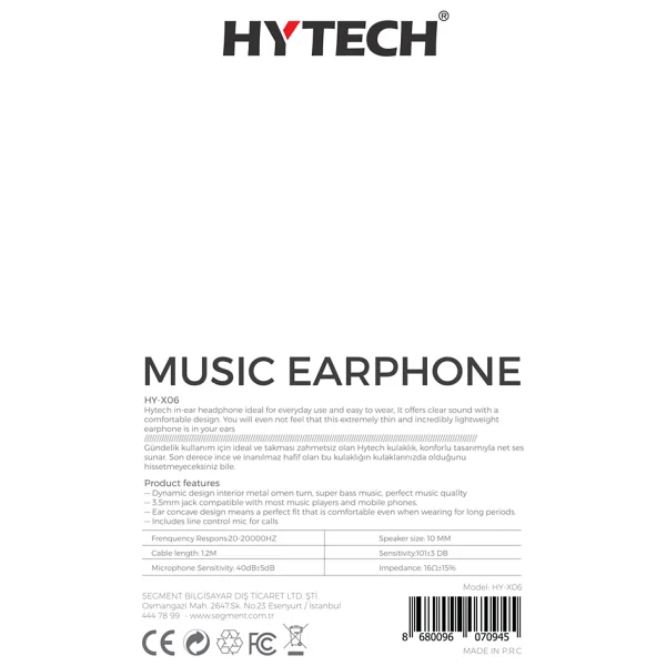 Hytech Hy-X06 Mikrofonlu Kulak İçi Kulaklık - Görsel 5