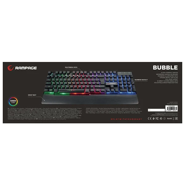 Rampage Kb-R66 Bubble Kablolu Oyuncu Klavyesi - Görsel 9