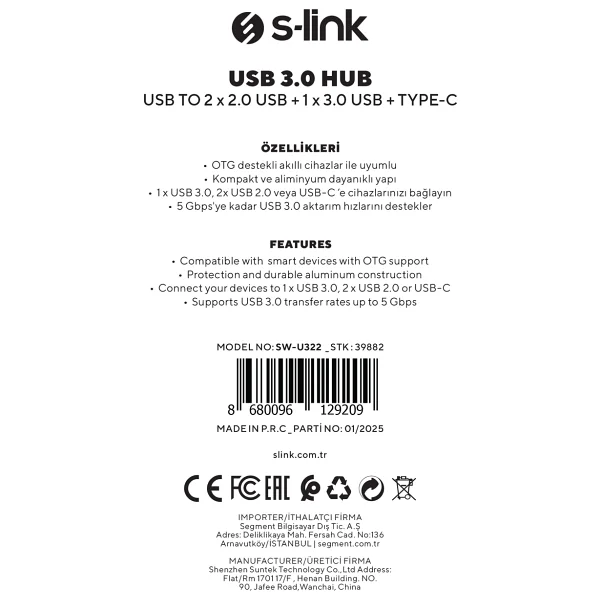 S-Link Sw-U322 USB Çoğaltıcı - Görsel 9