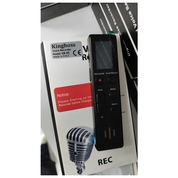 Kb 95 LED Ekranlı 64 GB Mp3 Çalar Kesintisiz Kayıt 35 Saat,Ses Sensörlü Kingboss - Görsel 8