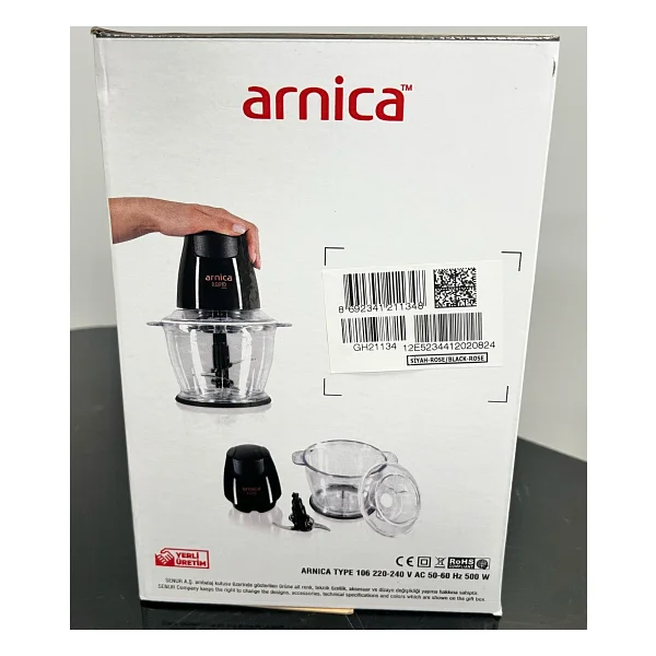 Arnica Rapid Plus Siyah Gh21134 Mini 500 W Doğrayıcı - Görsel 7