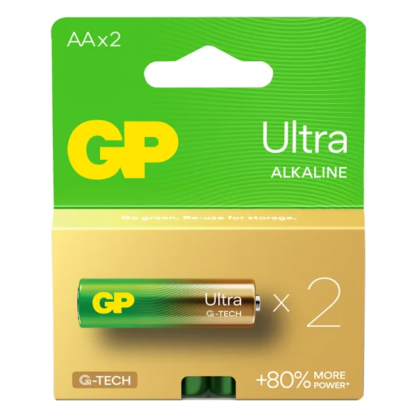 Gp 15au Lr6 Ultra Alkalin 2'li Aa Kalem Pil - Görsel 3