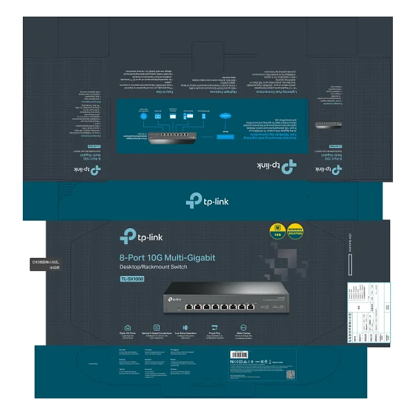Tp-Link Tl-Sx1008 8 Port 10/100/1000 Mbps Gigabit Switch - Görsel 10