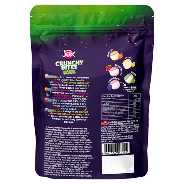 Jox Crunchy Bites Sour (Ekşi) 3 Paket - 3 Adet - Görsel 4