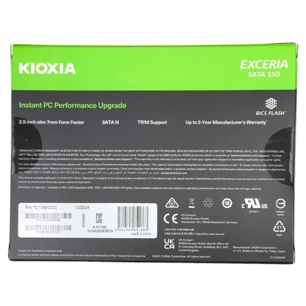 Kioxia Exceria Ltc10z960gg8 Sata 3.0 2.5" 960 GB SSD - Görsel 9