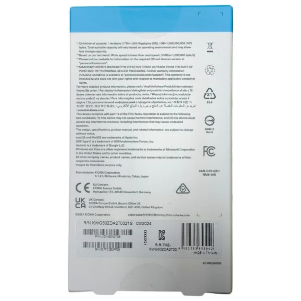 Kioxia Exceria Plus Lxd10s002tg8 USB 3.2 2 TB Taşınabilir SSD - Görsel 6