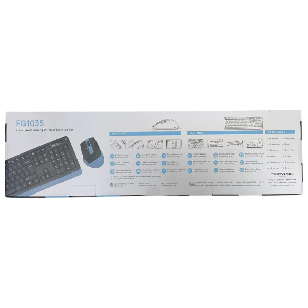 A4 Tech Fg1035 Mavi Kablosuz Klavye Mouse Seti - Görsel 6