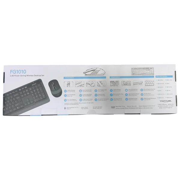 A4 Tech Fg1010 Siyah-Gri Q Kablosuz Klavye Mouse Seti - Görsel 9