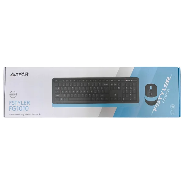 A4 Tech Fg1010 Siyah-Mavi Q Kablosuz Klavye Mouse Seti - Görsel 8