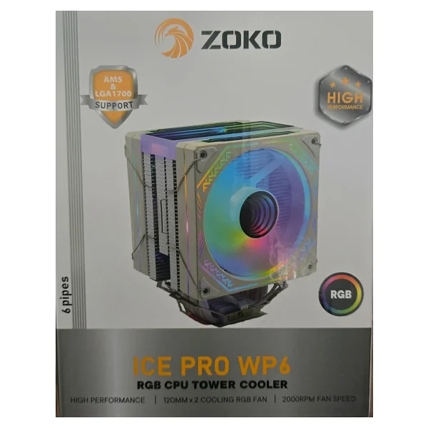 Zoko Ice Pro Wp6 Beyaz İşlemci Soğutucu - Görsel 5