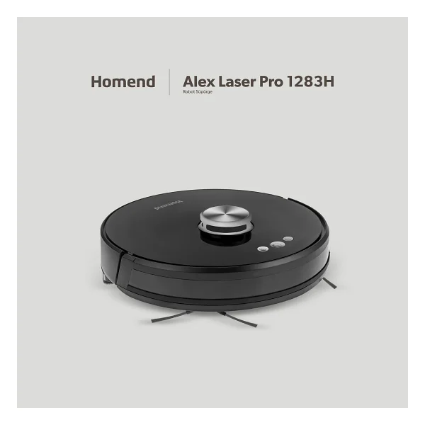 Homend Alex Laser Pro 1283h Siyah Mop Akıllı Robot Süpürge - Görsel 6