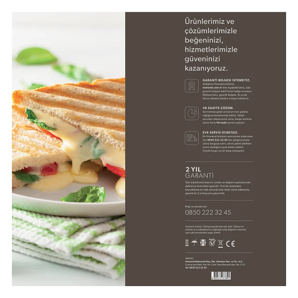 Homend Toastbuster 1325h 750 W Tost Makinesi - Görsel 9