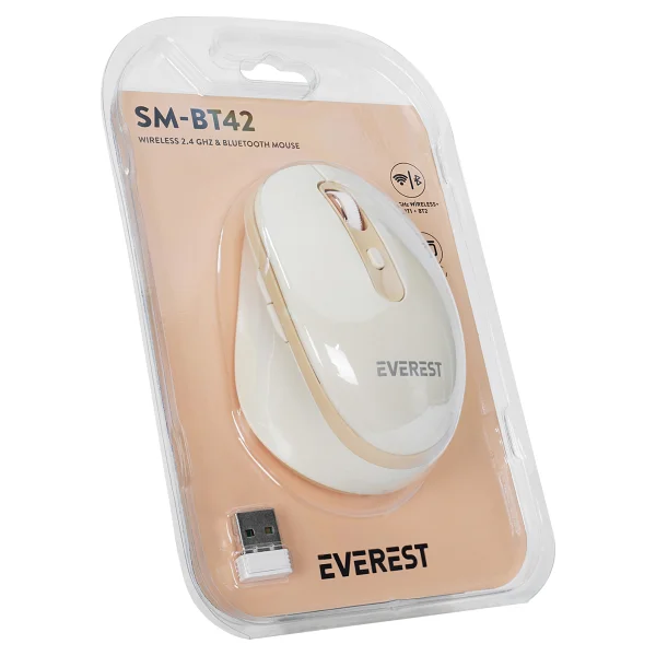 Everest Sm-Bt42 Şarjlı Optik Kablolu/Kablosuz Mouse - Görsel 9