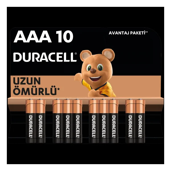 Duracell Lr03/Mn2400 10'lu Alkalin Aaa İnce Kalem Pil - Görsel 9