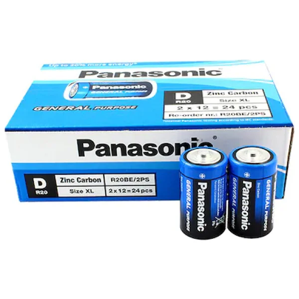 Panasonic R20be/2ps 24'lü Büyük Boy D Pil - Görsel 7