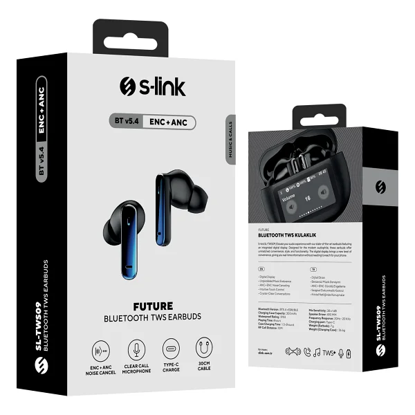 S-Link Sl-Tws09 ANC TWS Kulak İçi Bluetooth Kulaklık - Görsel 7