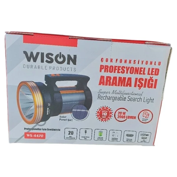 Wıson Ws-4470 Çok Fonksiyonlu Profesyonel Led Arama Işığı - Görsel 5