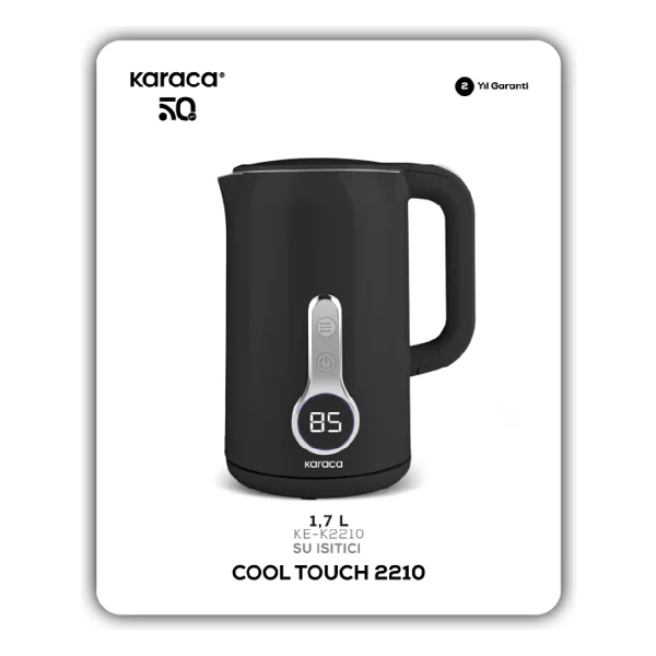 Karaca Cool Touch 2210 Siyah 2200 W 1.7 Lt Kettle - Görsel 7