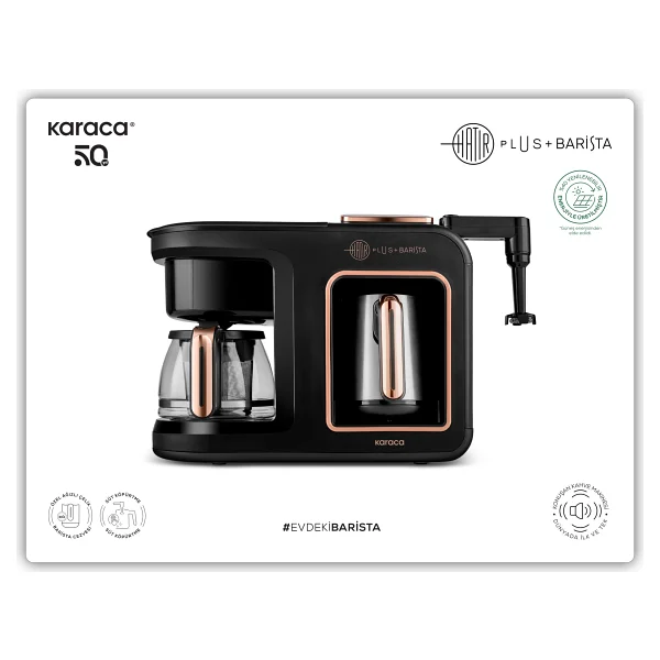 Karaca Hatır Plus Barista Steel 6in1 Konuşan Latte Cappuccino Ve Közde Türk Kahve Makinesi - Görsel 7
