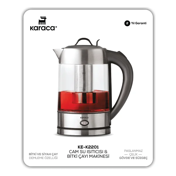 Karaca 2202 LED Işıklı 2200 W 1.7 Lt Cam Kettle - Görsel 7