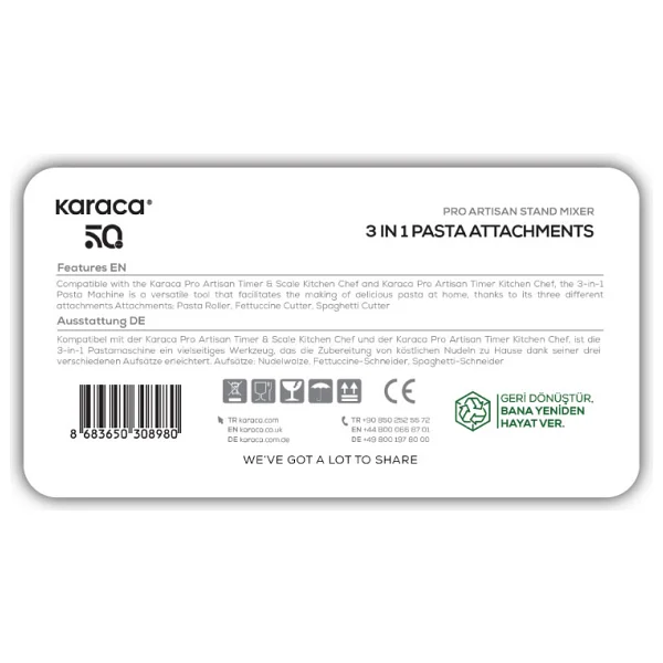 Karaca Pro Artisan 3in1 Makarna Aparatı - Görsel 6