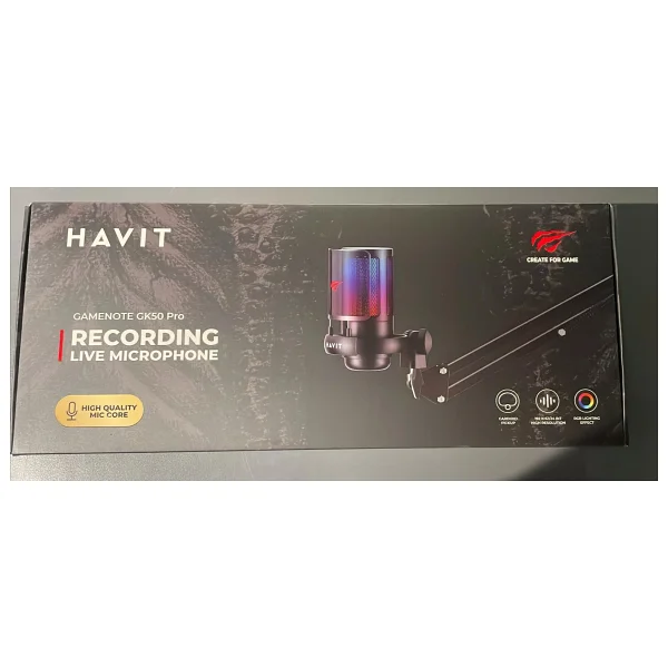 Havit Gamenote Gk50 Pro Masa Standı Ve RGB Oyuncu Yayıncı Mikrofonu - Görsel 8