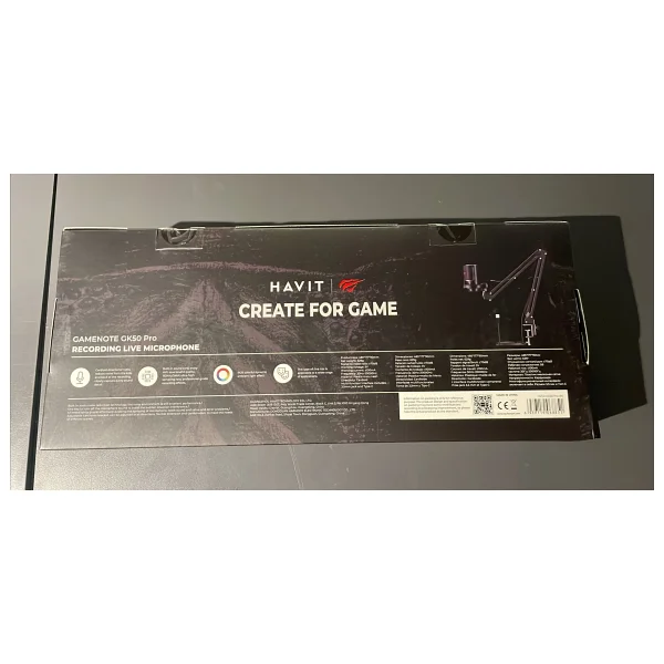 Havit Gamenote Gk50 Pro Masa Standı Ve RGB Oyuncu Yayıncı Mikrofonu - Görsel 9