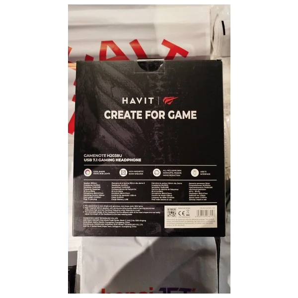 Havit Gamenote H2038u RGB 7.1 USB Kablolu Kulak Üstü Oyuncu Kulaklığı - Görsel 7