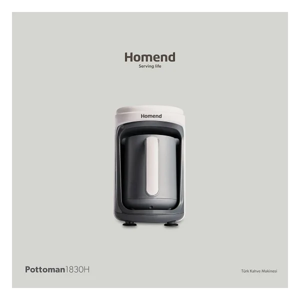 Homend Pottoman 1831H Kırmızı Türk Kahve Makinesi - Görsel 7