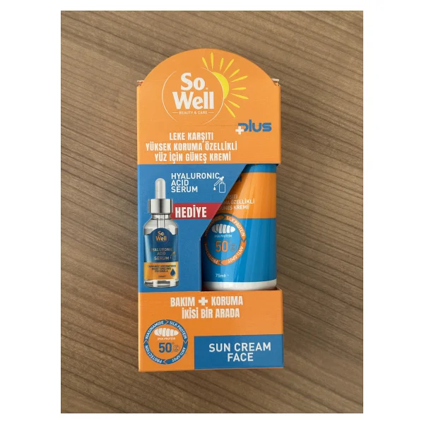 So Well Plus Yüksek Koruma Özellikli Yüz İçin Güneş Kremi Spf 50+ & Hyaluronik Acid Serum Hediye Seti 75 Ml Krem + Serum - Görsel 9