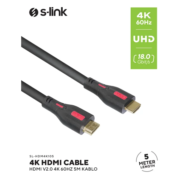 S-Link Sl-Hdm4k105 5 M 4K Hdmı Kablo - Görsel 7
