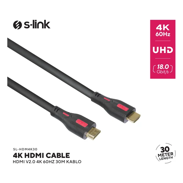 S-Link Sl-Hdm4k30 30 M 4K Hdmı Kablo - Görsel 5