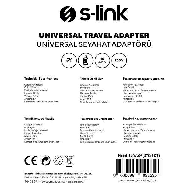 S-Link Sl-Wl09 Universal Çevirici Grup Priz - Görsel 7
