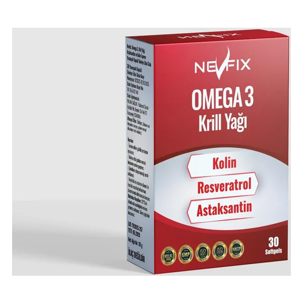 Nevfix Omega 3 Krill Yağı 30 Softgel Kolin Ve Resveratrol İçerir Yetişkinler İçin - Görsel 8