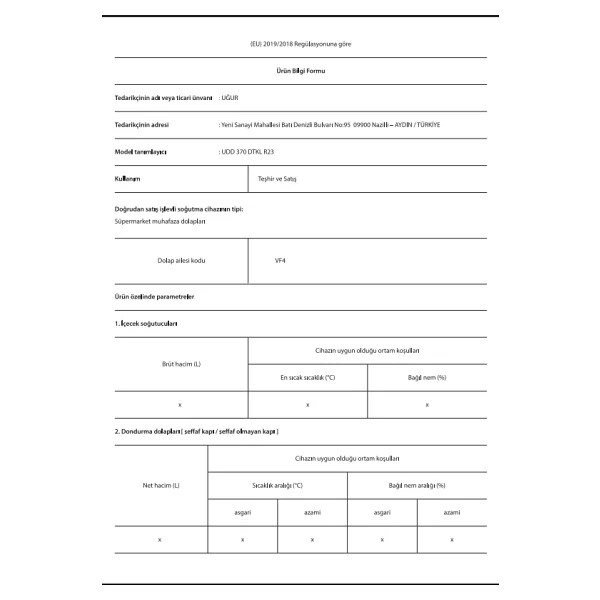 Uğur Udd 370 Dtkl Dikey Muhafaza Dolabı - Görsel 3