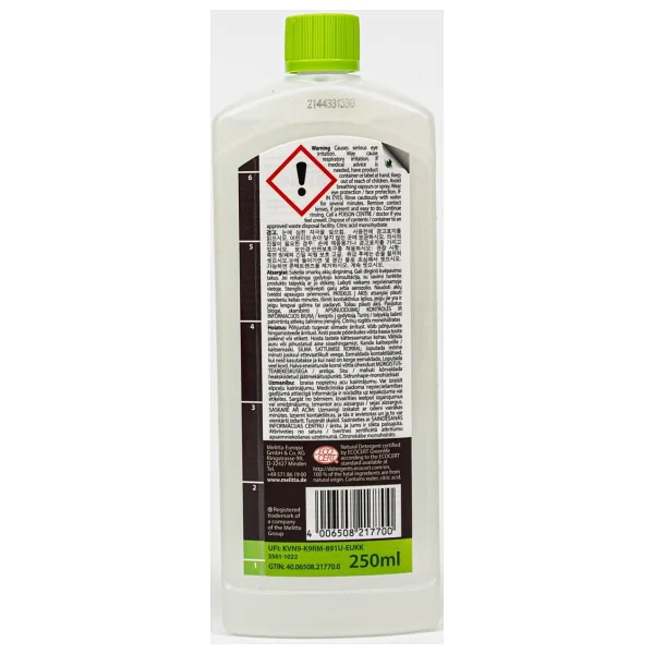 Melitta Bio Kireç Çözücü Temizleme Sıvısı 250 Ml - Görsel 4