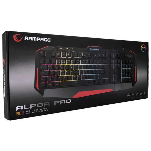 Rampage Alpor Pro Kb-Rx7 RGB Kablolu Oyuncu Klavyesi - Görsel 8