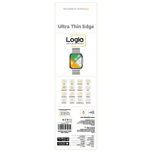 Logia Ultra Thin Edge Gümüş Akıllı Saat - Görsel 7