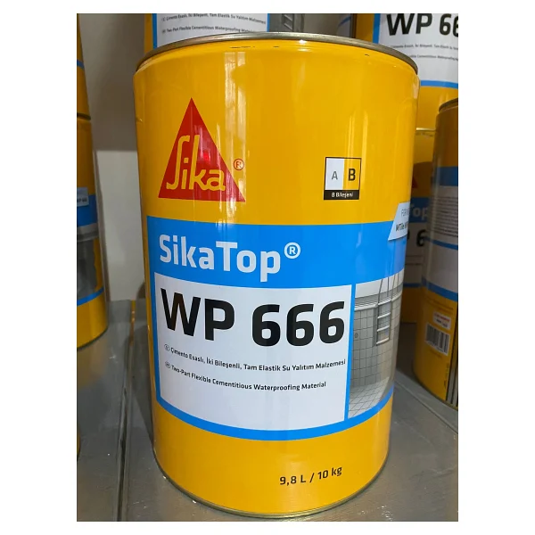 Sikatop Wp 666 Çimento Ve Akrilik Esaslı, Tam Esnek Su Yalıtım Malzemesi 30kg(20+10) - 30 Kg - Görsel 6