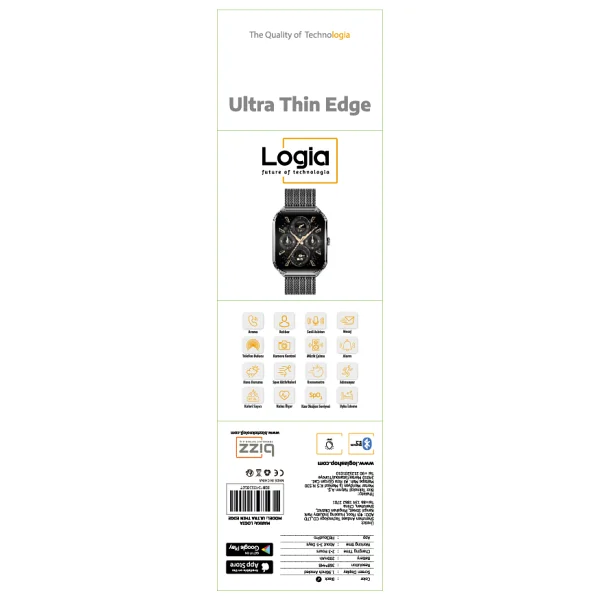 Logia Ultra Thin Edge Akıllı Saat - Görsel 7