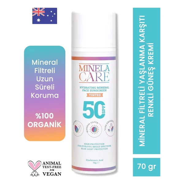 Minela Care Hydrating Mineral Filtreli 70 Gr 50 Faktör Renkli Güneş Kremi - Görsel 9
