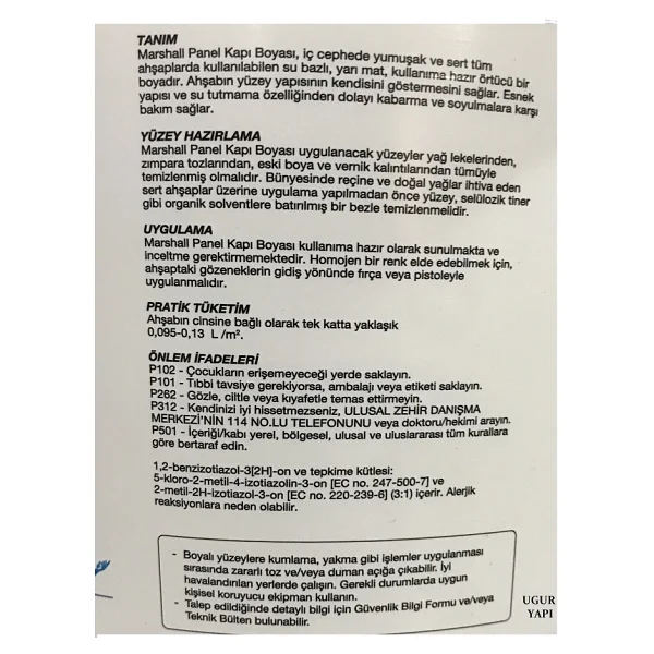 Marshall 1 Lt Panel Kapı Boyası - Görsel 8