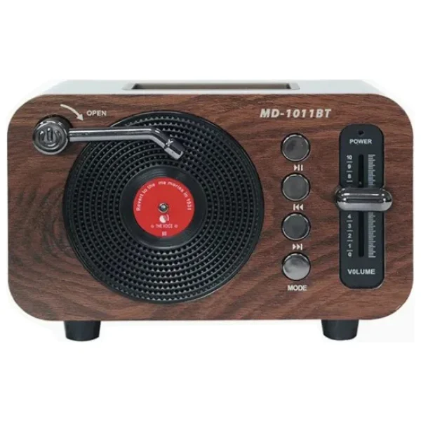 Coverzone Mini Boy Retro Bluetooth Radyo Hoparlör - Cz1011bt Klasik Tasarım, Kablosuz Bağlantı, Güçlü Ses, Uzun Pil Ömrü, Taşınabilir Hoparlör Cz1011bt 360 X 140 X 120 Mm (Cz1011bt - Kahverengi) - Görsel 7