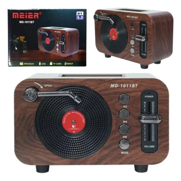 Coverzone Mini Boy Retro Bluetooth Radyo Hoparlör - Cz1011bt Klasik Tasarım, Kablosuz Bağlantı, Güçlü Ses, Uzun Pil Ömrü, Taşınabilir Hoparlör Cz1011bt 360 X 140 X 120 Mm (Cz1011bt - Kahverengi) - Görsel 8